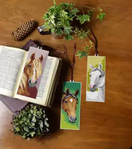 Kit de punto de cruz contado de orquídea con marcadores de lona de plástico ""Cabezas de caballo... - Imagen 1 de 2