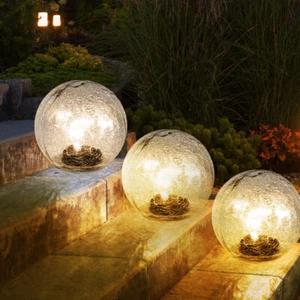 Außenleuchte Kugellampe Solarleuchte 10x LED Lichterkette Terrassenlampe 3er Set - Bild 1 von 12