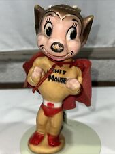 VINTAGE Rubber MIGHTY MOUSE TOY ORIGINAL CAPE Terrytoon TERRYTON Figure