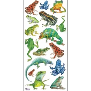 Violette Stickers - Crystal Frogs and Lizards - 1 Sticker Sheet for Scrapbooks - Picture 1 of 10