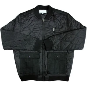 WeSC Sixten Quilted Bomber Jacket Black - Picture 1 of 6