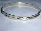 STUNNING~ STERLING SILVER SILPADA ARROW AND TEXTURED BANGLE BRACELET!