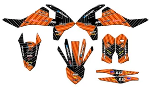2017-2018 XC RACE SERIES Orange Senge Graphics Kit Compatible with KTM - Foto 1 di 10