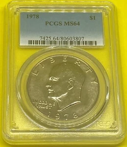 1978 Eisenhower Ike Dollar PCGS MS64 - Picture 1 of 5