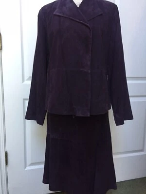 Falda/traje de gamuza ciruela Eileen Fisher talla S nuevo sin etiquetas Foto 1 de 4