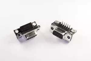 Lot of 2 745781-4 Tyco D-Sub Connector 9Pos Female 2.74mm RightAngle ThroughHole - Picture 1 of 3