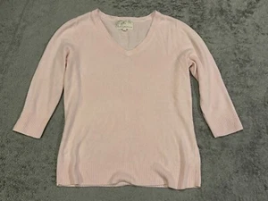 Debbie Morgan Petites Sweater Womens PL Large Pink Round Neck Acrylic Soft - Picture 1 of 5