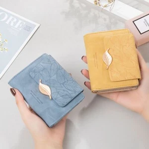 Zipper Trifold Wallet Multiple Card Slot Folding Coin Purse School - Picture 1 of 17