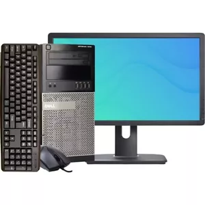 Dell OptiPlex Desktop Computer 8GB RAM 256GB SSD 22" LCD Windows 10 Pro PC WiFi - Picture 1 of 6