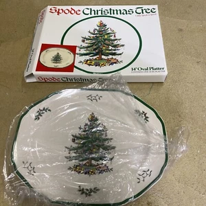 Spode Christmas Tree 14" große ovale Platte im Originalkarton - Bild 1 von 5