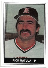 #5 Rick Matula  P  1982 TCMA Minor League Evansville Triplets Baseball Card