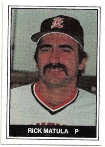#5 Rick Matula  P  1982 TCMA Minor League Evansville Triplets Baseball Card