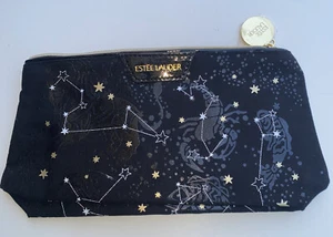 Bolsa de viaje de maquillaje de cosméticos Estee Lauder (negra con constelaciones blancas) - Imagen 1 de 6