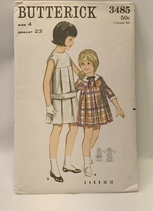 Vintage 1967 Butterick Printed Pattern 3485 Toddler Size4 Wardrobe 1960s - Picture 1 of 4