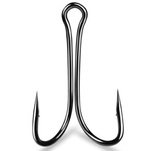 50-200Pcs Classic Double Hooks Open Shank Frog fishing Hooks High Carbon Steel - Picture 1 of 15