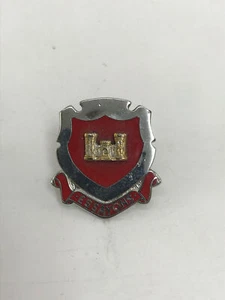 Cresta de unidad de solapa militar de Estados Unidos ~ Cuerpo de Ingenieros "Ensayos" - Imagen 1 de 3