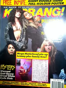 Kerrang! Magazine 1991 Bulletboys~Richie Sambora~Motorhead~Megadeth~Great White - Picture 1 of 12