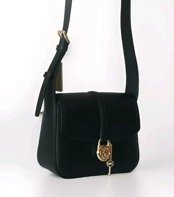 MICHAEL KORS TASCHE SM FLAP XBODY UMHÄNGETASCHE LYRA CROSSBODY SCHWARZ NEU