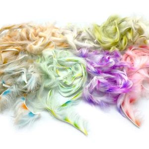 MICRO CUT GROOVY BUNNY STRIPS - Hareline Fly Tying Rabbit Zonkers Pastel Colors! - Picture 1 of 10