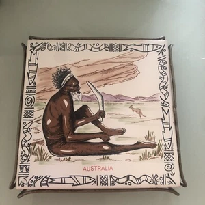 H & R JOHNSON ENGLAND Tile Trivet Teapot Stand Aboriginal Rare & Collectable - Picture 1 of 7