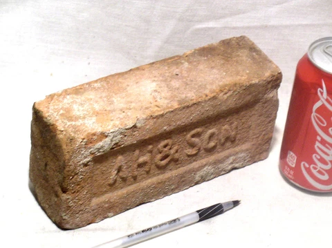 ANTIQUE HISTORICAL AH & Son ALFRED HUNTER CLAY BRICK HUDSON VALLEY ALBANY NY SM# Cover