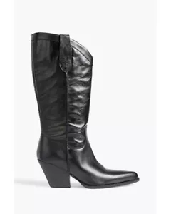 New! Sam Edelman Jamie Leather Western Boots Black Leather Size 10 DD341 - Picture 1 of 8