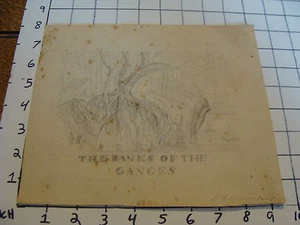 Original Art: 1837 C.B. Currier- THE BANKS OF THE GANGES - Picture 1 of 4