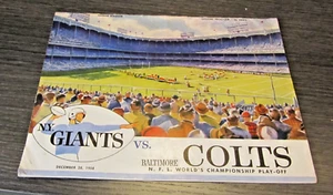 1958 Baltimore Colts vs. New York Giants NFL Football Championship Game Program - Picture 1 of 13