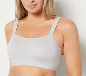Breezies Comfort Zone Full Coverage Wirefree T-Shirt Bra Gray Shadow 36C A469039