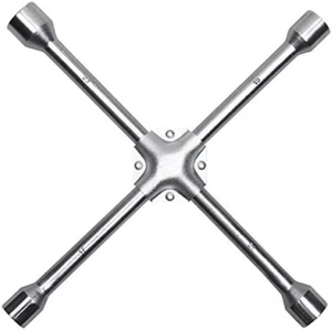 Harden Lug Nut Wrench -14" 4 Way Tire Iron for Tire Changing - Heavy Duty Forged - Picture 1 of 11