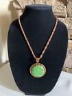 Jay King Beautiful Large Pure Copper Mojave Green Turquoise Pendant W/ 24? Chain