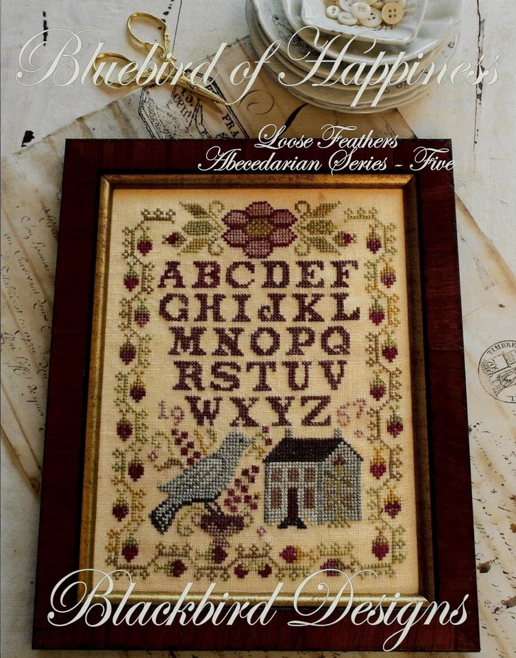 Bluebird of Happiness by Blackbird cross stitch pattern - Image 1 of 1