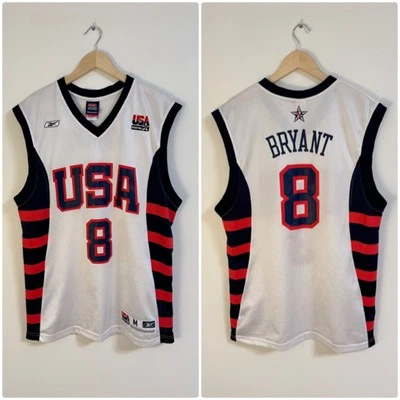 Colete Masculino Vintage Equipe Olímpica dos EUA Kobe Bryant Basquete Reebok Jersey Tamanho M - Imagem 1 de 4