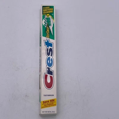 Antiga escova de dentes 1996 brasão varredura profunda nova na caixa cabo reto turquesa D6 - Imagem 1 de 4