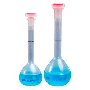 10-1000ml Volumetric Flask Polypropylene Lab Supplies Acid Alkali Resistant - Picture 1 of 8