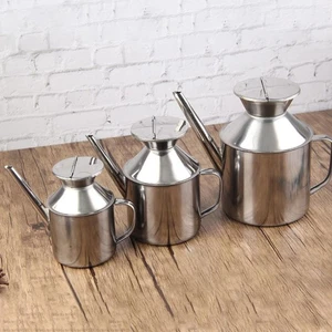 Stainless Steel Oil Can 200ml Leak Proof Dispenser For Kitchen Countertop - Picture 1 of 23