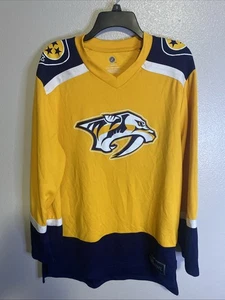 NHL Nashville Predators Jersey Mens Medium l Yellow Navy - Picture 1 of 9