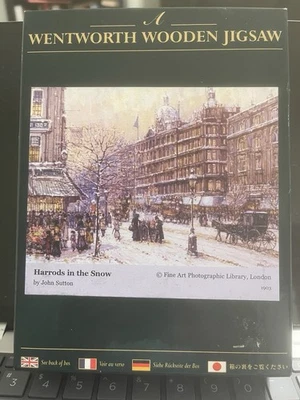 Wentworth Wooden Jigsaw Puzzle Christmas Harrods In The Snow John Sutton Winter - Image 1 of 4