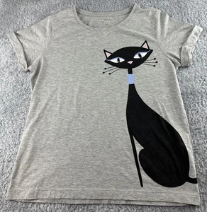 Broome Street Kate Spade T-Shirt Women’s Med. Cool Cat Gray - Picture 1 of 9