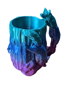 Jumping Fox Can Holder for 66mm Cans | Teal Green Purple Silk 3D Print - Picture 1 of 5