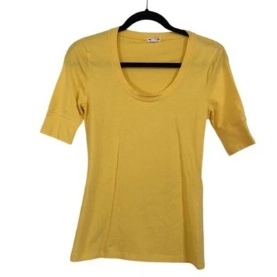 Zenana outfitters sunny yellow cotton spandex mid sleeve tee T shirt size M - Image 1 of 4
