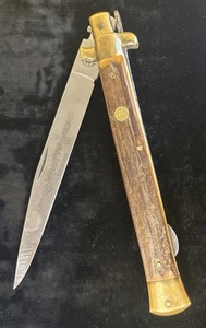 Vintage Germany KISSING CRANE Stiletto KC 49 ROSTFREI Oversized Folding Knife - Picture 1 of 12