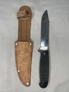 Coltello da caccia vintage Taico con fodero made in Japan manico plastica lama 4" - Foto 1 di 5