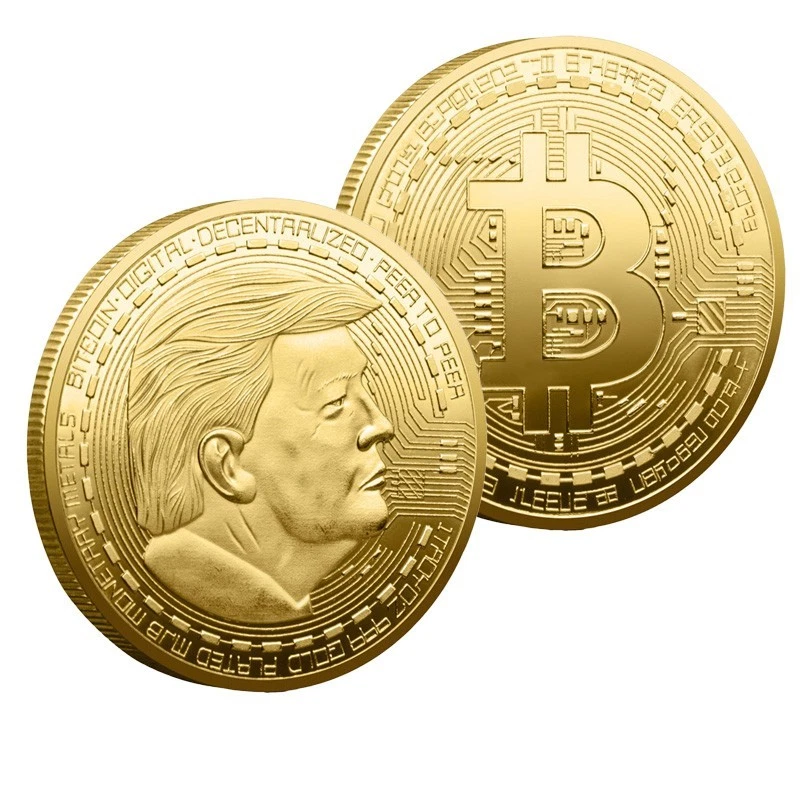 TRUMP BITCOIN GOLD | Criptomoneda Moneda Virtual Chapada en Oro Foto 1 de 4