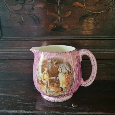 Jarra crema Oliver Twist 4" Purple Luster English Ware Lancaster LTD de colección Foto 1 de 4