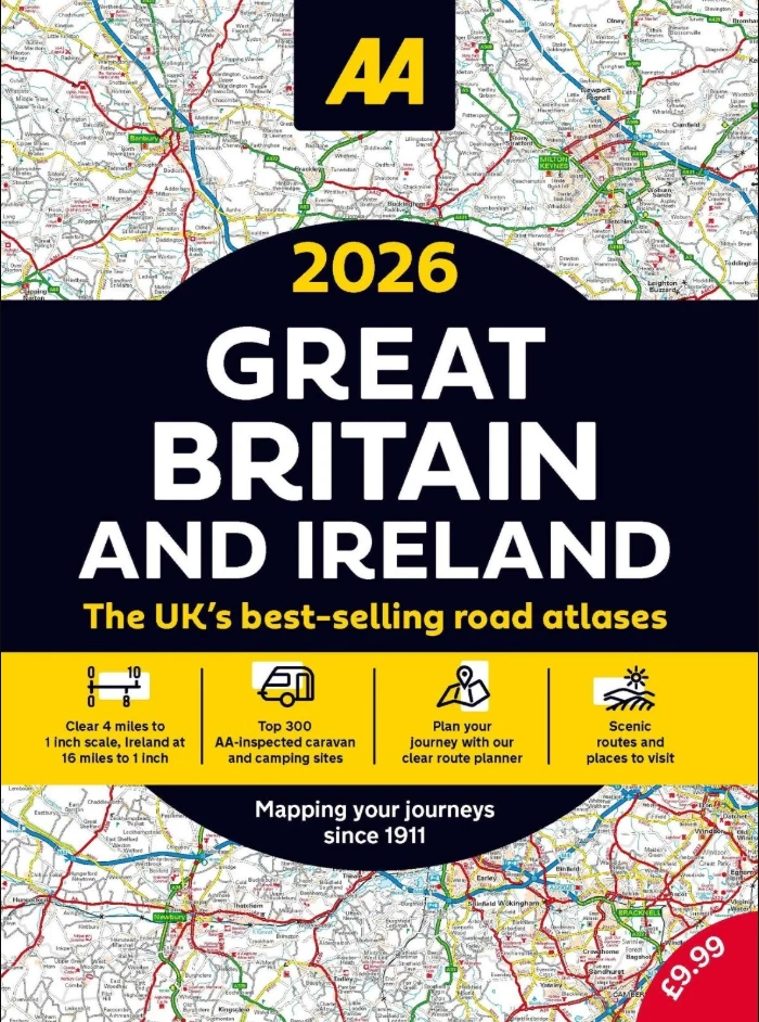 AA 2026 Great Britain and Ireland Road Atlas 4 Miles to 1 Inch Scale - Image 1 of 1