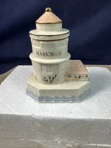 Individuelles Lenox Leuchtturm Meer Gewürzglas Fine Ivory China 2002 Majoran - Bild 1 von 9