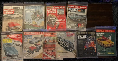 Lot Of 10 1962 Motor Trend Magazine Issues Vintage Car - Image 1 of 4