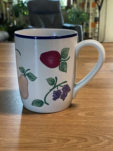 Taza de té de café Princess House blanca y multicolor Orchard Medley 12 oz - Imagen 1 de 7