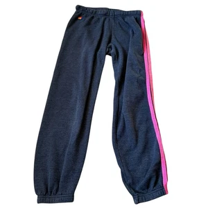 Pantalones deportivos pequeños para mujer AVIATOR NATION azul arco iris 5 rayas - Imagen 1 de 7